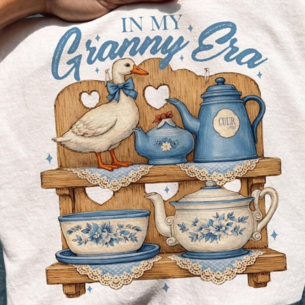 Goose Kitchen Art, Grandma Core Cottagecore Graphic T-shirt - Picture 2 of 3